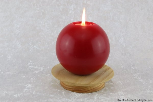 gedrechselter Holz-Kerzenständer für Kerzen bis  80 mm geeignet