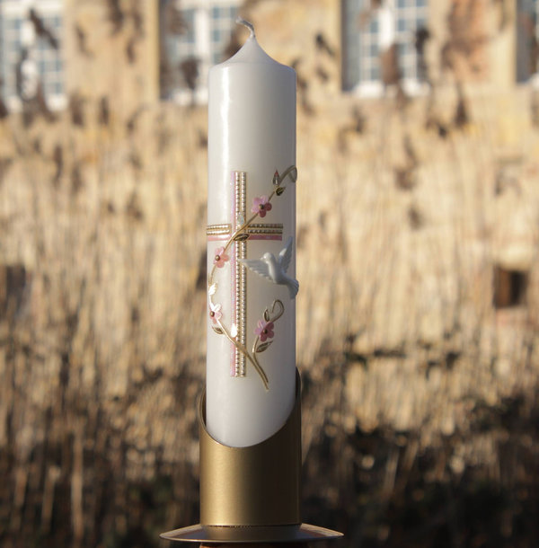 Köcherleuchter aus Messing, matt für Kerzen mit 50 mm Durchmesser