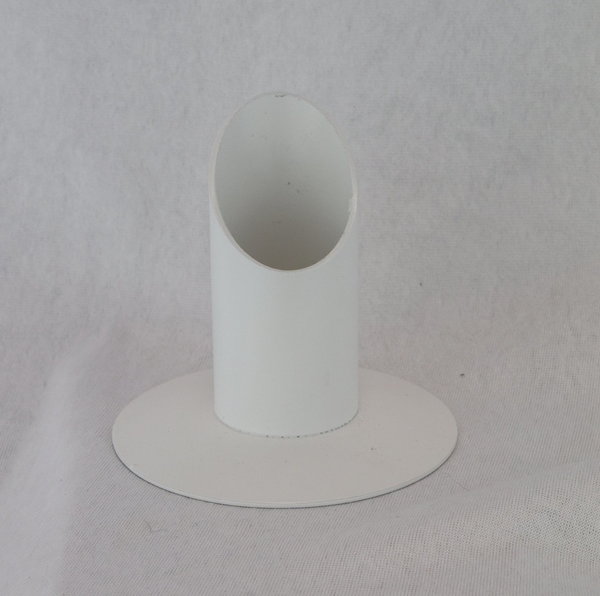 Köcherleuchter aus Messing, weiß für Kerzen mit 30 mm Durchmesser