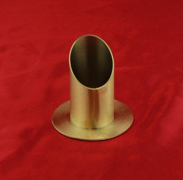 Köcherleuchter aus Messing, matt gebürstet für Kerzen mit 40 mm Durchmesser